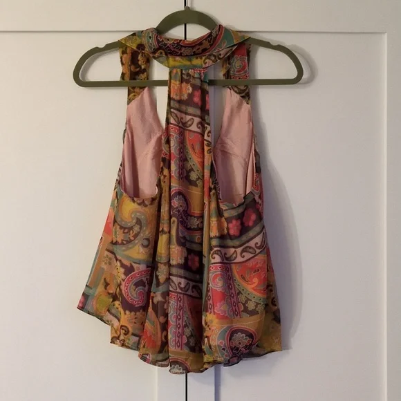 FREE PEOPLE‎ Women's Size M Strawberry Print Sleeveless Boho Festival Top - Picture 4 of 7